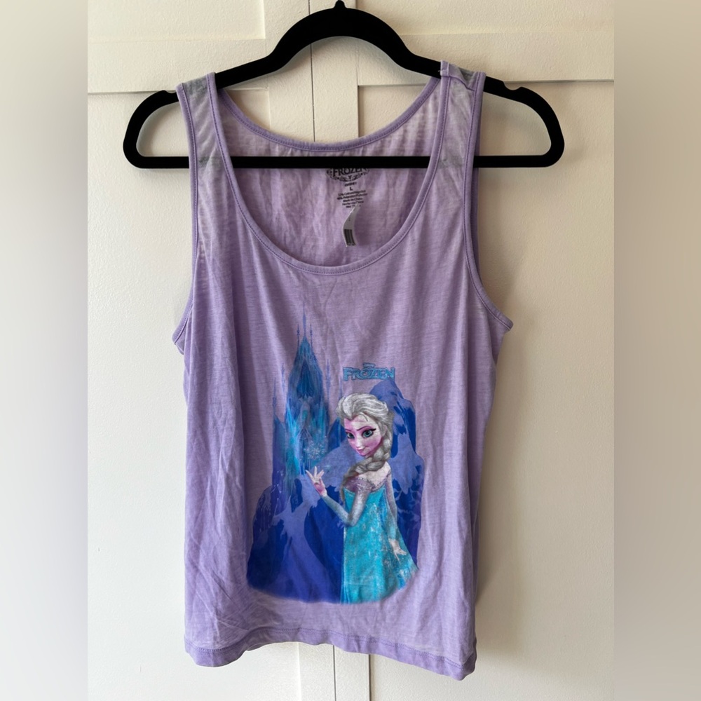Frozen Disney Elsa Women’s NWT‎ Purple Tank Top Size Large